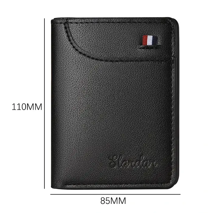 Nouveau Portefeuille Ultra Fin en Cuir PU Souple – Mini Porte-Cartes de Crédit