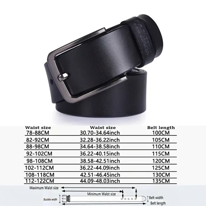 Ceinture de pantalon pour hommes ceintures en cuir noir ceintures de taille de créateur ceinture déc