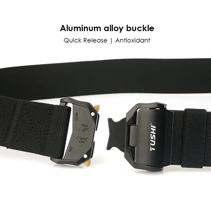 KOLBER 2024 5cm Ceinture Élastique pour Hommes Boucle En Aluminium Dégagement Rapide Extérieur Casual Large