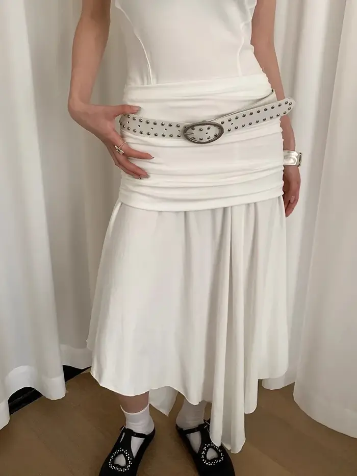 Ceinture à rivets bohème pour femmes, nouveau Design haut de gamme, Niche avec robe, tendance Y2K, 2