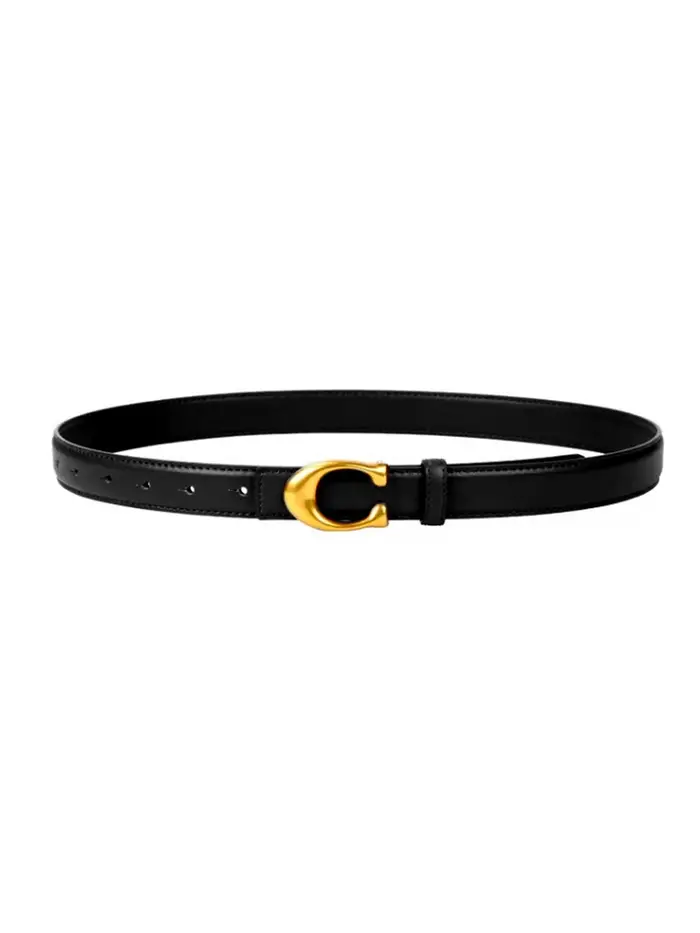 Ceinture de luxe pour femmes avec boucle C réglable, pour jeans et robes, ceinture de taille douce e
