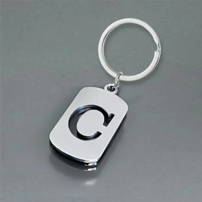 Porte-clés anneau bijoux de fête cadeau Cool A-Z lettres