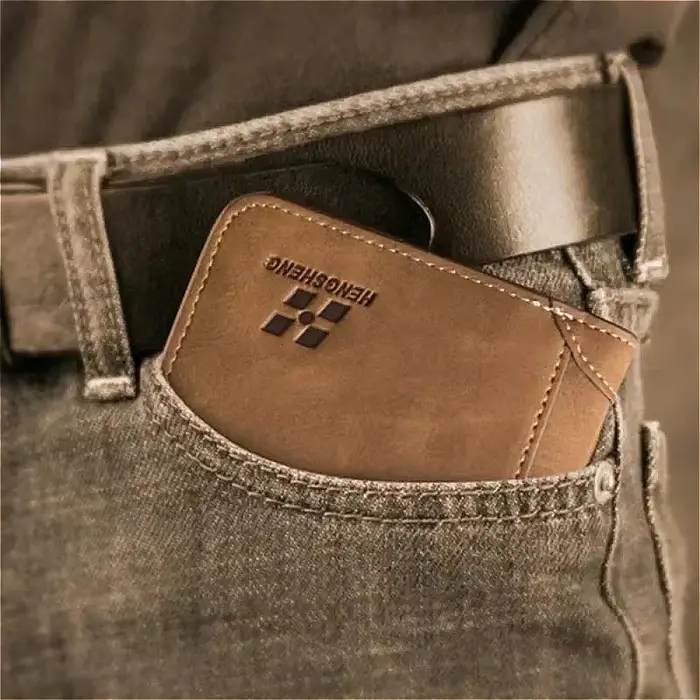 Portefeuille en cuir pour hommes