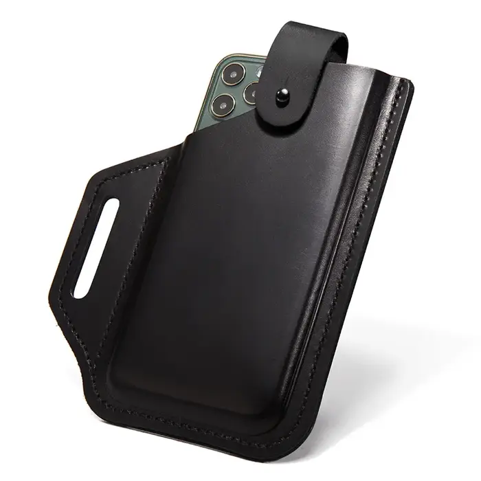 Pochette de téléphone de ceinture en cuir