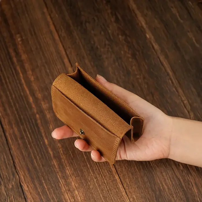 Porte-carte Vintage en cuir véritable pour hommes