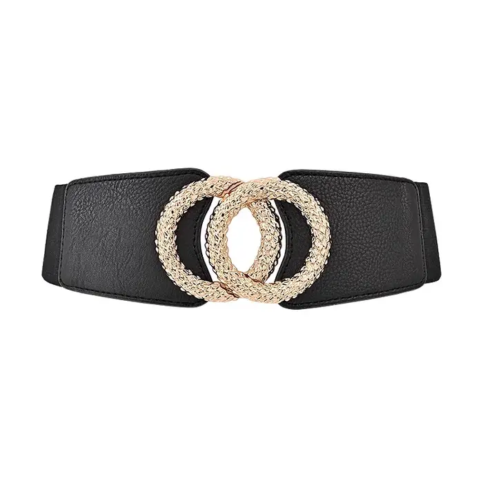 Ceinture Corset Large Élégante Grande Taille pour Femme, Ceinture de Luxe Haut de Gamme de Marque Tendance pour Femme, Ceinture Élastique de Créateur pour Femme