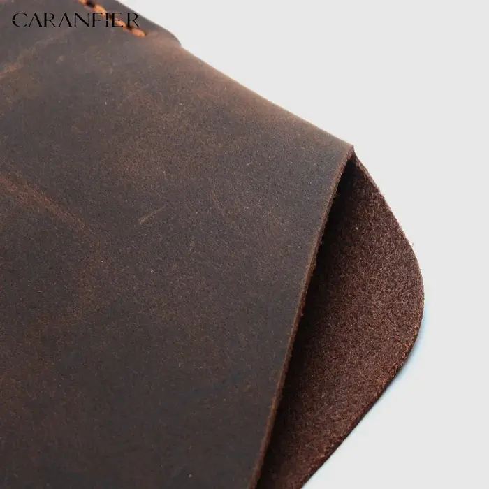 CARANFIER portefeuilles pour hommes porte-carte Premium fabriqué en cuir véritable Cartera Ultra-mince femmes sacs à main unisexe crédit Notecase