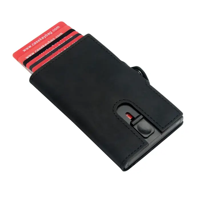 CASEKEY Vintage petit Pop Up hommes portefeuille en cuir Pu court sac à main porte-carte moraillon fermeture éclair pochette solide Carteiras Masculina