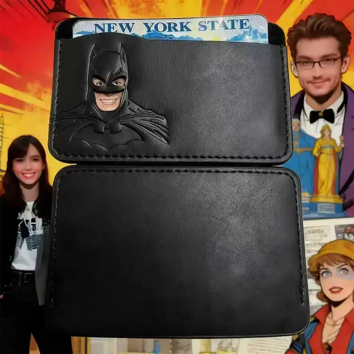 Porte-carte d'identité en cuir personnalisé