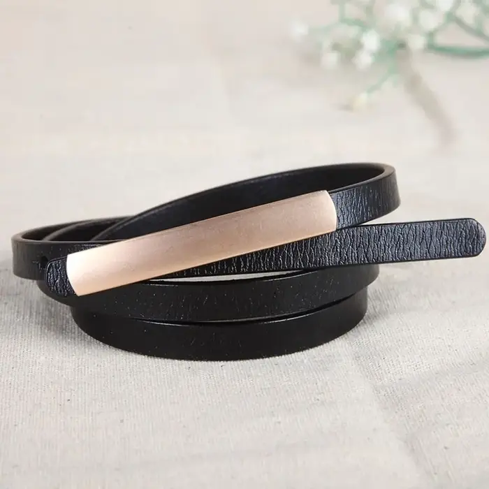 Ceinture en cuir véritable pour femmes