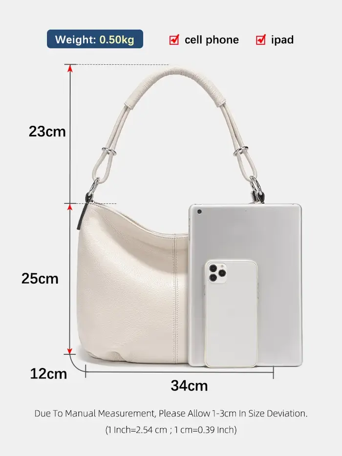 Zency sac à bandoulière en cuir de vachette souple pour femme sac à main en cuir de mode sac à bando