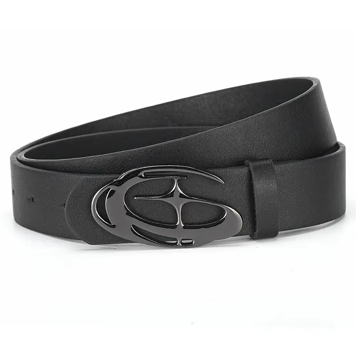 Ceinture à boucle lisse pour hommes
