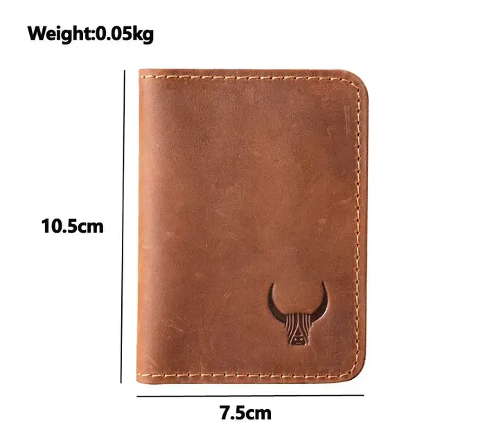 Porte-cartes de crédit en cuir fait à la main pour hommes