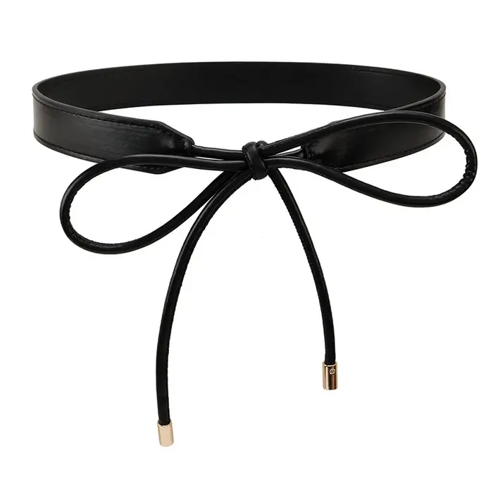 Ceinture pour femme, ceinture de robe ajustable à nœud, fine, adaptée aux fêtes, au port décontracté