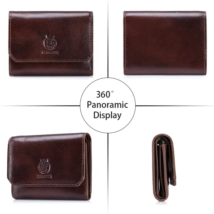 Portefeuille en cuir véritable pour hommes