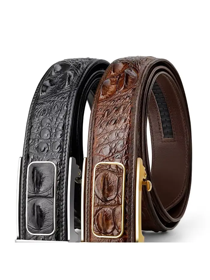 Ceintures Crocodile véritable pour hommes Alligator en cuir