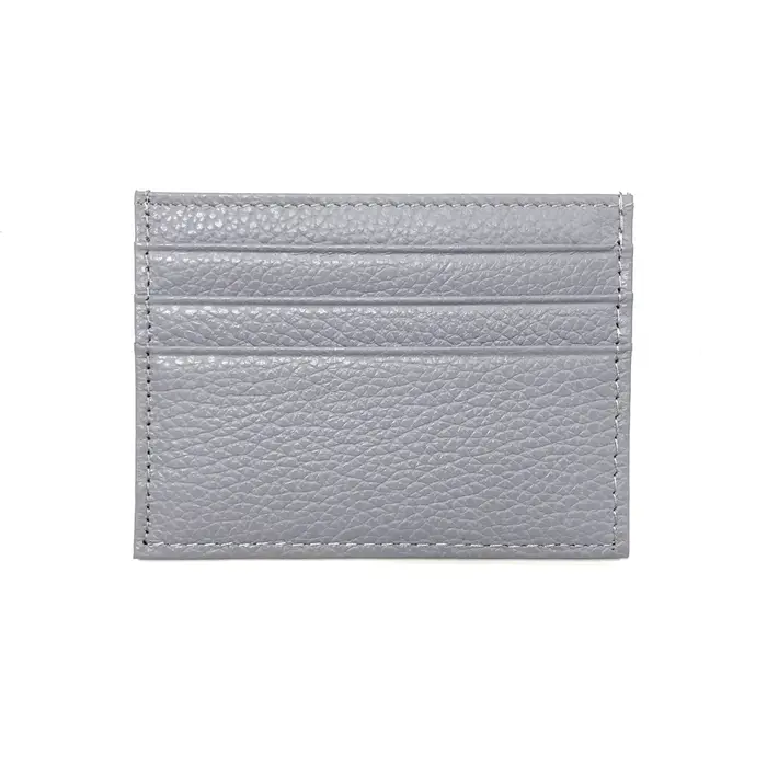 Portefeuille de cartes en cuir véritable avec lettres personnalisées