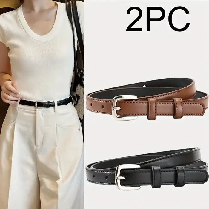 Ceinture en PU décontractée pour femmes