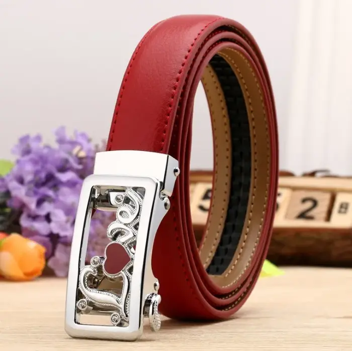 Ceintures pour femmes, ceinture en cuir à boucle tendance pour jeans