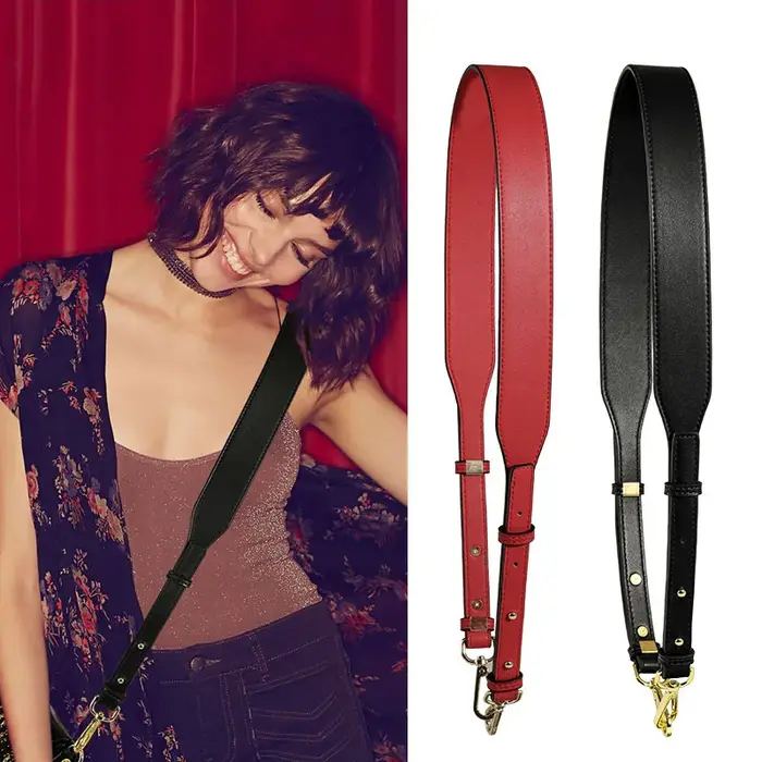 103-113 cm réglable en cuir véritable épaule sac à bandoulière sangle remplacement sac à main ceinture femmes sac