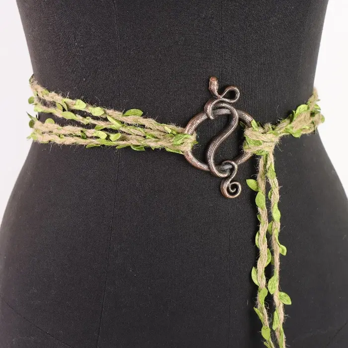 Ceinture en corde de chanvre Elf Vine avec boucle celtique |   Accessoires de vêtements de déesse de