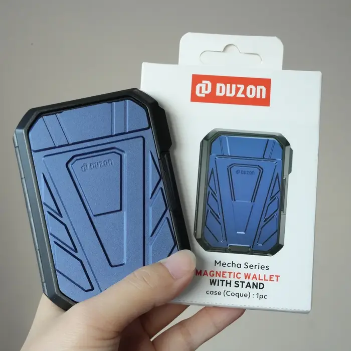 DUZON Armor portefeuille magnétique dur pour IPhone 17 16 Pro Max porte-carte détachable à 3 emplace