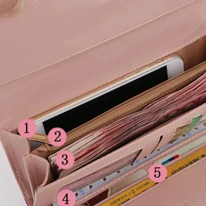 KISMIS portefeuilles pour femmes mignon rose poche