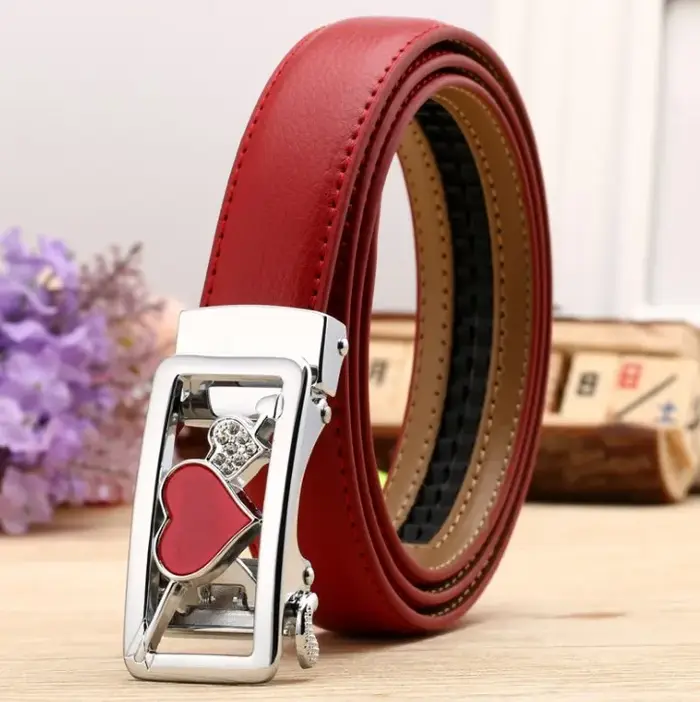 Ceintures pour femmes, ceinture en cuir à boucle tendance pour jeans