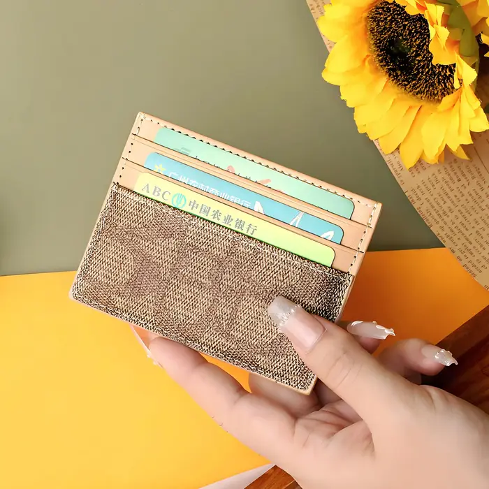 Porte-cartes en cuir PU de luxe