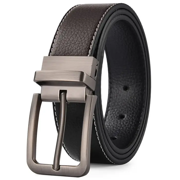 Ceintures en cuir pu pour hommes, boucle ardillon réversible, haute qualité, styliste, mode jean, sa