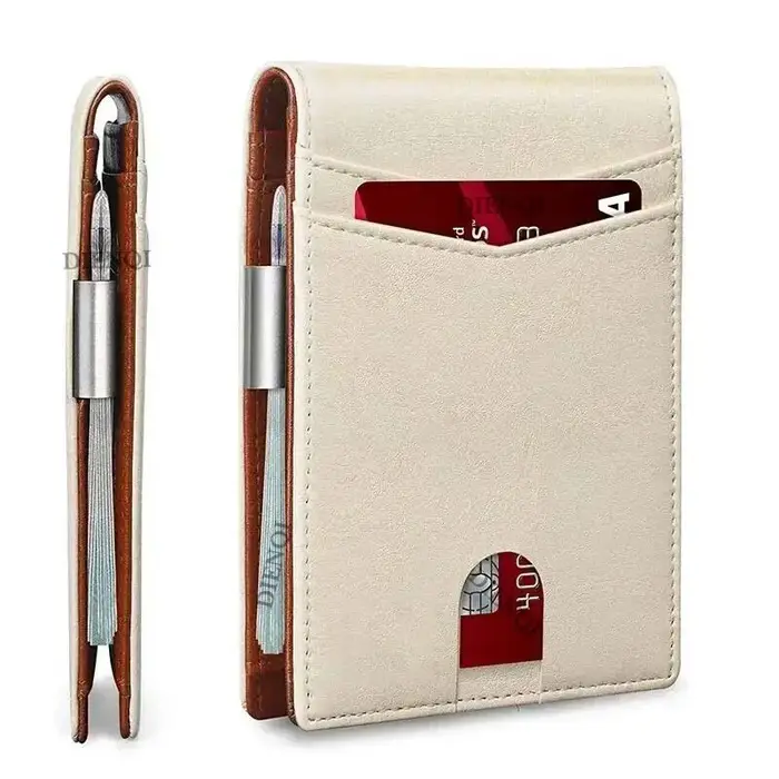 DIENQI-Porte-cartes de crédit Rfid pour homme, porte-monnaie fin, petit sac à main court, porte-monn