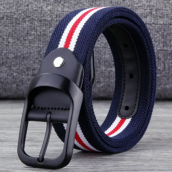 3.5cm hommes tissu toile sangle homme ceinture pour étudiant concepteur