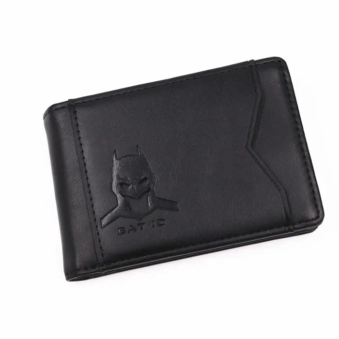 Portefeuille d'identification de chauve-souris en cuir pour hommes