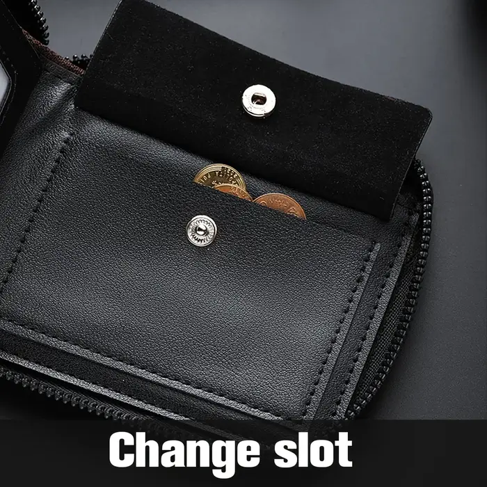 Portefeuille en similicuir de luxe personnalisé pour homme