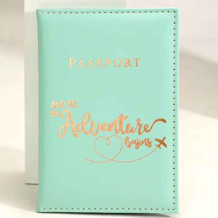 1 pièce Porte-passeport personnalisable avec lettre