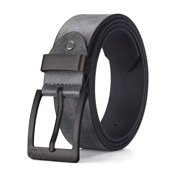 Ceinture en cuir PU pour hommes, de haute qualité, avec boucle ardillon en métal, pour loisirs et af
