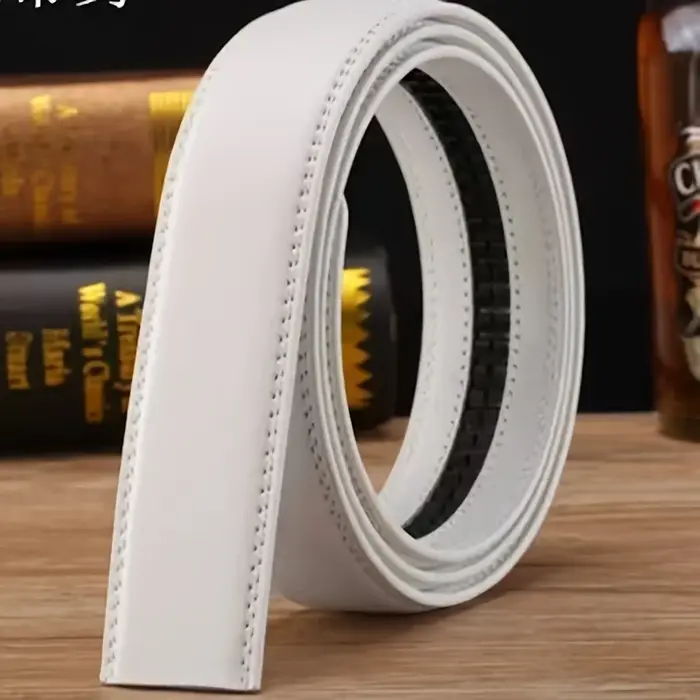 Ceinture à cliquet blanche pour homme (sans déduction)