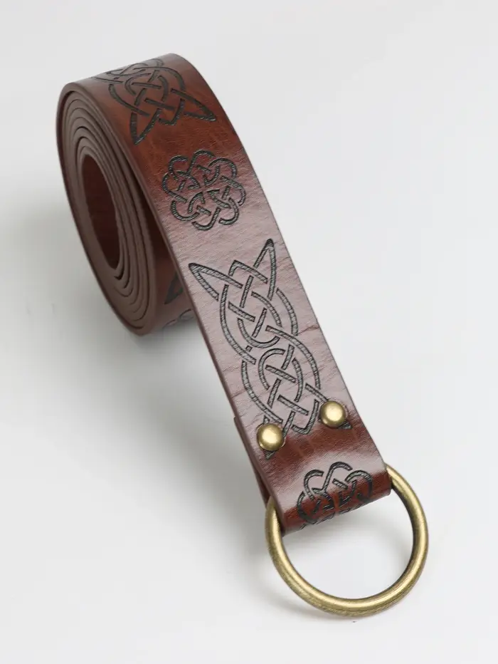 Ceinture celtique en cuir pour hommes, guerrier d'aventure Viking Renaissance, ceinture médiévale en