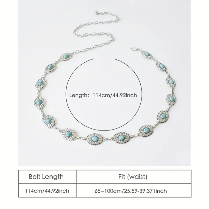 Ceinture à chaîne Turquoise pour femmes