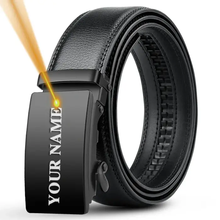 Ceinture personnalisée pour hommes avec nom gravé