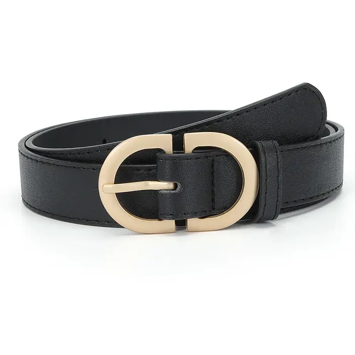 Ceinture à boucle en métal Simple pour femmes