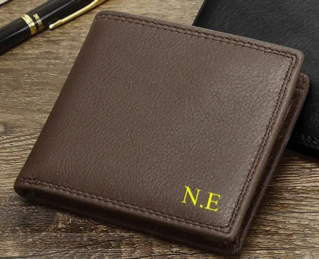 Portefeuille en cuir de vache pour hommes d'affaires