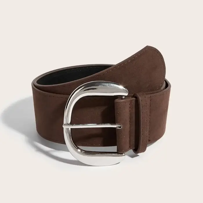 Maillard Styles daim cuir large ceinture à la mode décontracté boucle ardillon