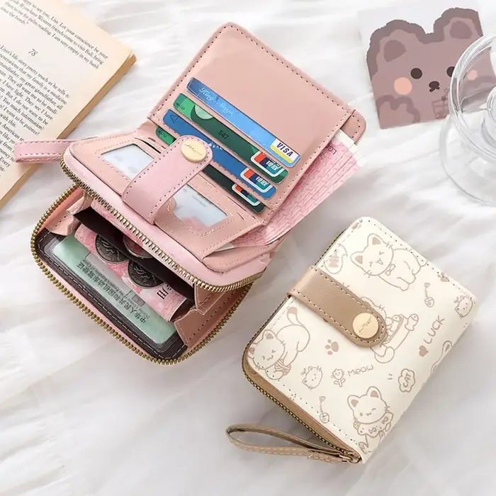 Porte-monnaie chat mignon pour femmes