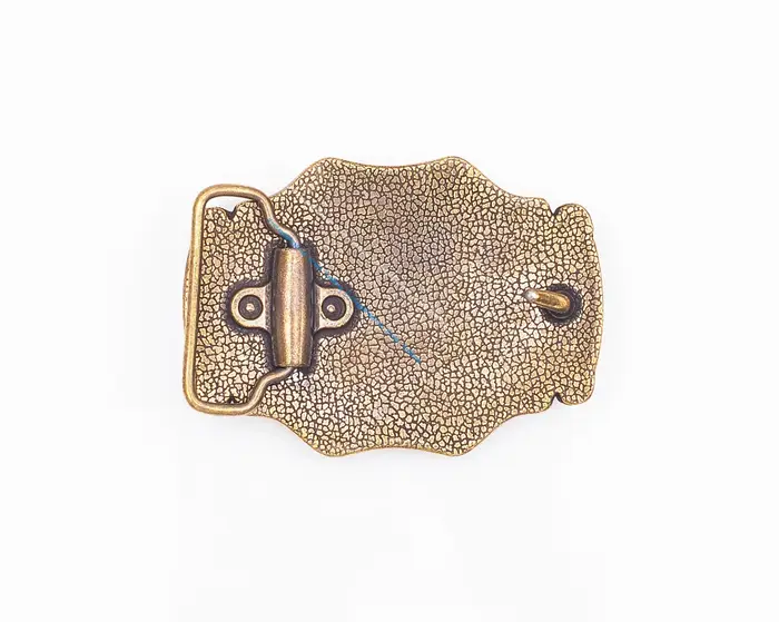 Boucle de ceinture en métal plaqué laiton pour homme, accessoire de maroquinerie, style Cowboy occidental, Cowboy, Animal lourd, taureau, Rodeo, 40mm