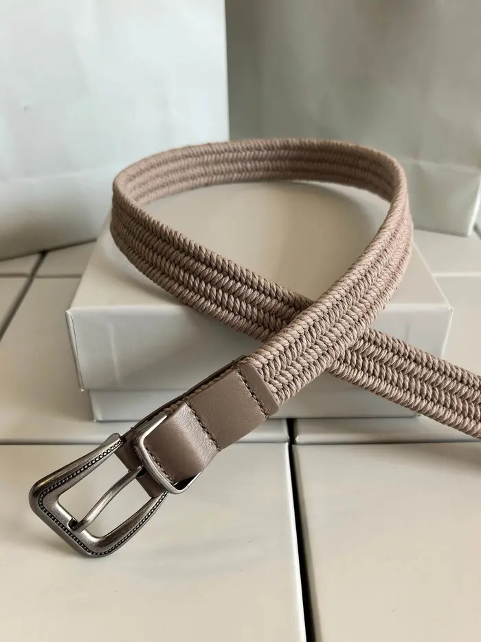 Ceinture tricotée très extensible pour femme, avec boucle ronde et sans trous, 26 Summer