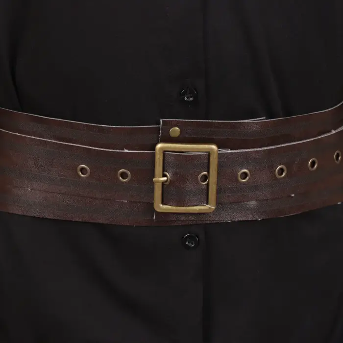 Ceinture large pour femme en cuir PU gothique