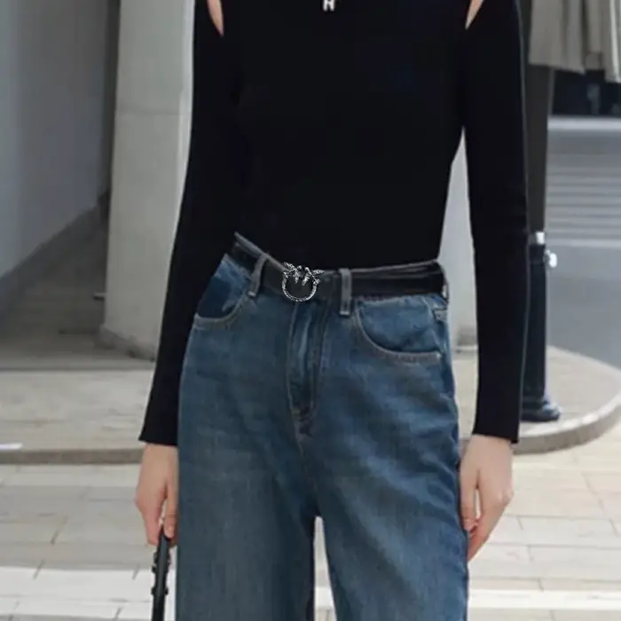 Ceinture en cuir véritable pour femme
