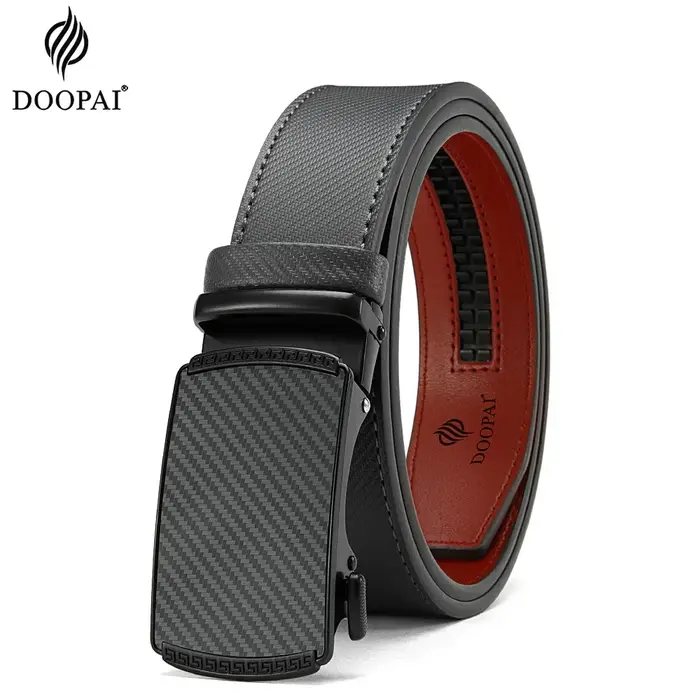 Hommes ceintures en cuir taille sangle mâle automatique boucle ceinture
