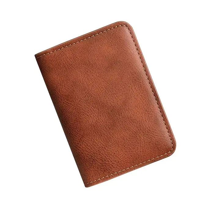 Portefeuille de poche avant en cuir pour hommes, blocage Rfid, mince, minimaliste, porte-carte de crédit, portefeuille Ultra fin avec fenêtre d'identification
